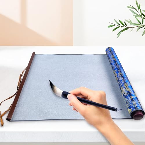 Flylin Calligraphy Cloth,Reusable Chinese Calligraphy Practicing Tool Blue - color: Blue