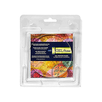 Gel Press Monoprinting Gelli Plate - (4" Circle, 10.2 Cm) - 10806-4 | Top Gel Printing Plate for Arts & Crafts - size: 4" Round