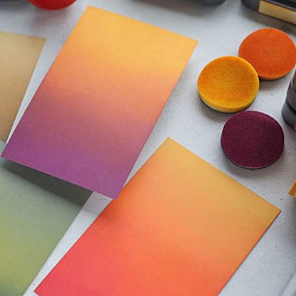 Briartw 36PCS,12 Pcs Mini Ink Blending Tools with 24 Replacement Flat Foam Pads,Round for Stamp Ink Distressing, Blending, Alcohol Ink, Dabber Tool Applicator and More - color: 12 Handle+24 Flat Foams