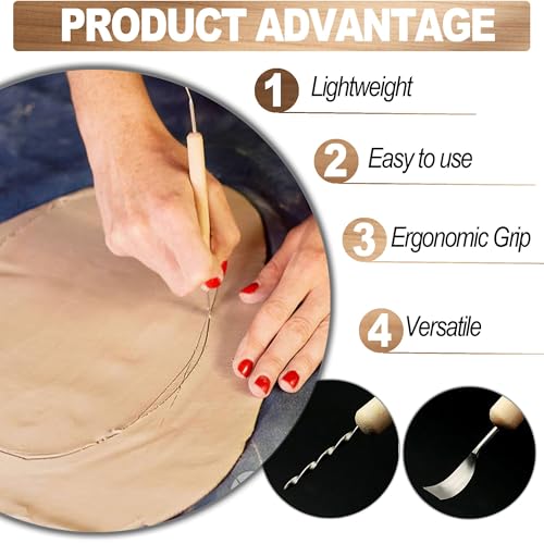 LINPHCEY 11-Piece Clay Sculpting Tools Set Perfect for Polymer Air Dry Modeling Clay Beginners & Professionals Ideal for DIY Pottery & Ceramics Tools for Clay Sculpey Sculpting & Crafting