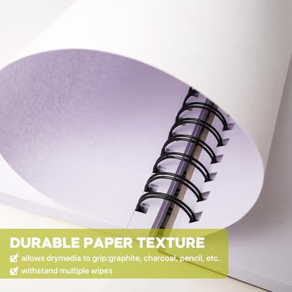 CONDA 9"x12" Double-Sided Hardbound Sketchbook, 60 Sheets, Heavyweight Hardcover Sketchbook, Spiral Sketch Pad, Durable Acid Free Drawing Paper for Drawing Painting - color: Black, size: 9"x12" 1 Pack