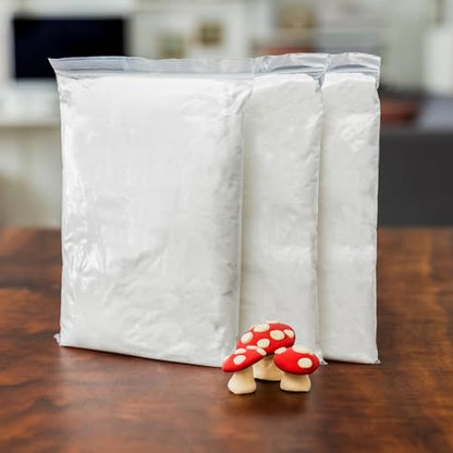 White Air Dry Foam Clay for Kids - 3.3 Pounds Soft Bulk Modeling Clay with Carrying Case & Airtight Zip-Seal Bags - Perfect for Arts & Crafts, Molding, Slime, Cosplay Armor | No-Mess, Non-Stick
