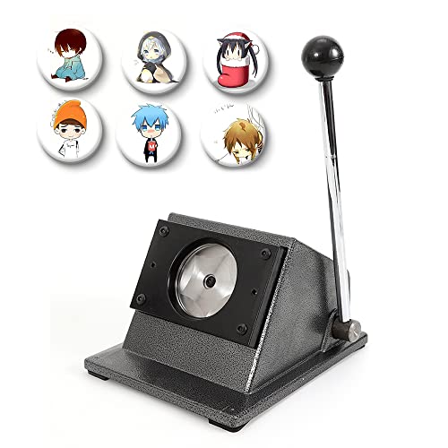 2.28 inch Button Paper Cutter, Graphic Punch Die Cutter Circle Punch Manual Circle Cutter Tool Paper Badge Maker Machine for The Production of Personalized Badges Medals Other Round Signs