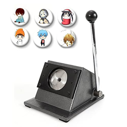 2.28 inch Button Paper Cutter, Graphic Punch Die Cutter Circle Punch Manual Circle Cutter Tool Paper Badge Maker Machine for The Production of Personalized Badges Medals Other Round Signs