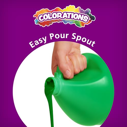 Colorations Paraben-Free Washable Green Tempera Paint for Kids, 1 Gallon | Vibrant, Non-Toxic and Made in the USA, Classroom Must Haves, Bulk Arts & Crafts Supplies - color: Green