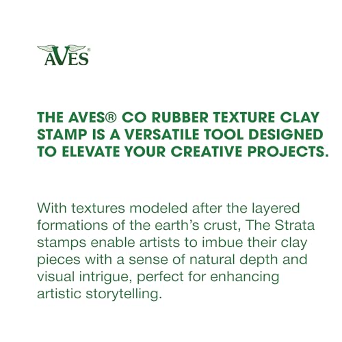 AVES Co Rubber Texture Clay Stamps Strata Texture - Versatile for All Types - style: Strata