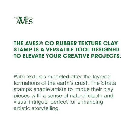 AVES Co Rubber Texture Clay Stamps Strata Texture - Versatile for All Types - style: Strata