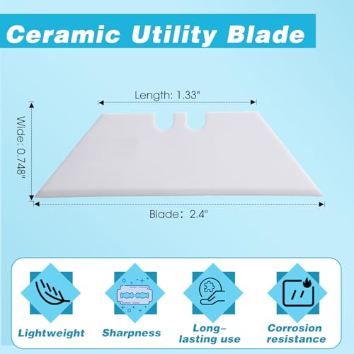 10 Pack Ceramic Utility Blades High Hardness Replacement Blades