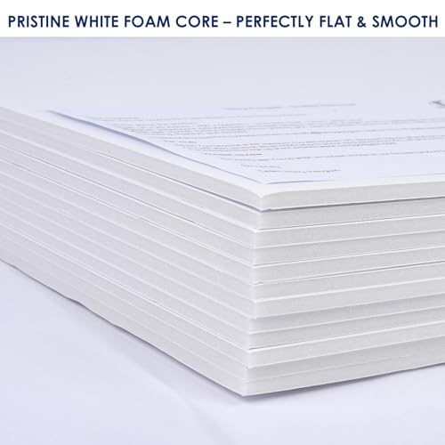 Foam Board 16 x 20 x 3/16"(5mm), Foam Core Board Sheets, White Poster Board | 12 Pack, Acid Free Foamboard, Rigid Sign Board for Mounting, Framing, Backing, Display, Presentation, Prints, Crafts & Art - size: 16x20 in 12 Pack