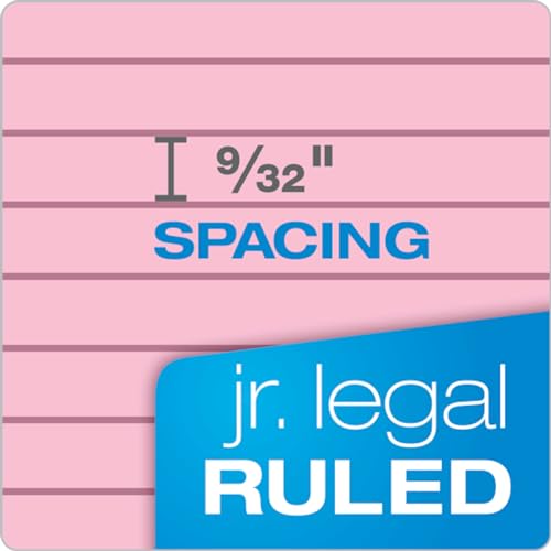 Tops 5 x 8 Legal Pads, Prism Brand, 2 Pink/2 Blue/2 Purple, Narrow Ruled, 50 Sheets Per Writing Pad, Made in USA (63016) 6 Count (Pack of 12) - size: 5" x 8" (Pack of 12)