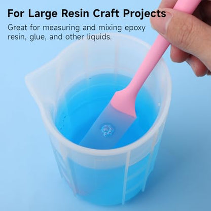 Gartful 700ml Extra Large Silicone Cups, 23OZ Reusable Resin Measuring Cups for Epoxy, Jewelry Casting Molds, Acrylic Paint Pouring, Waxing, DIY Craft Project, 4PCS - size: 700ml*4