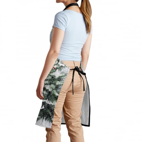 Imiss Waterproof Stain-Resistant Cooking Chef Aprons for Grill BBQ Baking 27 X 31 Inch - color: Winter Deer Forest