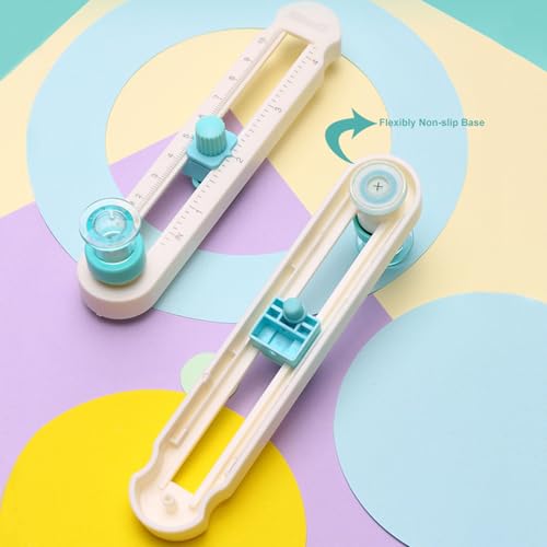 KW-triO Circe Cutter for Paper Crafting Circular Cutter Tool Rotary Compass Circle Cutter Adjustable Cutting Diameter Ranges from 3/4 in to 8 in (2 Replacement Blades) - size: Mini + 2 Replacement Blades