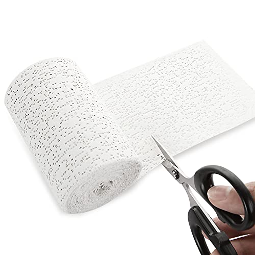 12 Pack Plaster Gauze Bandage for Hobby Craft, Each Roll 4 Inch x 15 Feet Plaster Cloth Rolls Bulk, Gauze Bandage Cloth for Masks, Scenery, Belly Cast (4 inch x 180 inch/5 yd)