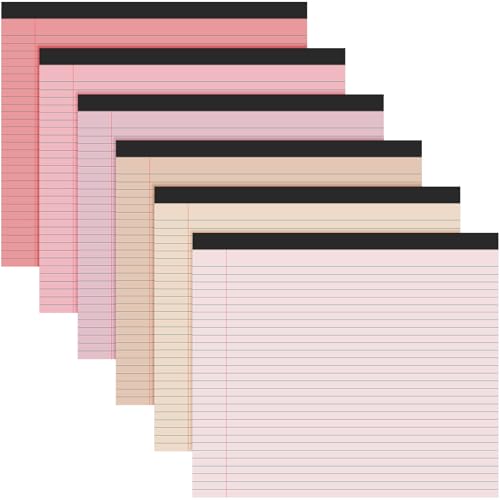 Lincia 6 Pcs Legal Pads Landscape Notebook, Soft Color - color: Soft Color