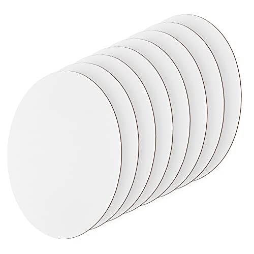 NBEADS 8 Pcs Oval Painting Canvas Panels, Blank Canvas Drawing Boards for Oil Painting Artist Hobby Painters and Beginners, 11.8x7.87inch - size: L.W: 8"×12"/Thi: 0.1"-Oval