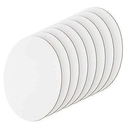 NBEADS 8 Pcs Oval Painting Canvas Panels, Blank Canvas Drawing Boards for Oil Painting Artist Hobby Painters and Beginners, 11.8x7.87inch - size: L.W: 8"×12"/Thi: 0.1"-Oval