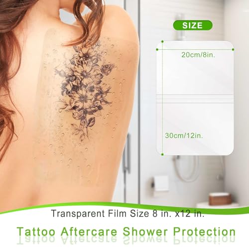 NeuHeils Transparent Film Dressing 8"x12", 10pks Tattoo Waterproof Bandage - size: 8''x12'' (Pack of 10)