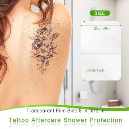 NeuHeils Transparent Film Dressing 8"x12", 10pks Tattoo Waterproof Bandage - size: 8''x12'' (Pack of 10)