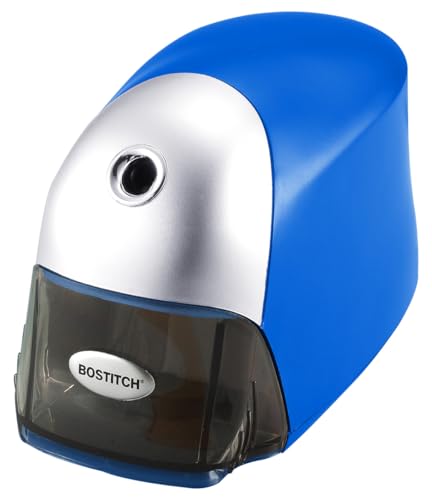Bostitch Office QuietSharp Executive Heavy Duty Electric Pencil Sharpener for 65% Faster Sharpening and 6X Longer Cutter Life - Colored Pencil Compatible, Blue - color: Blue