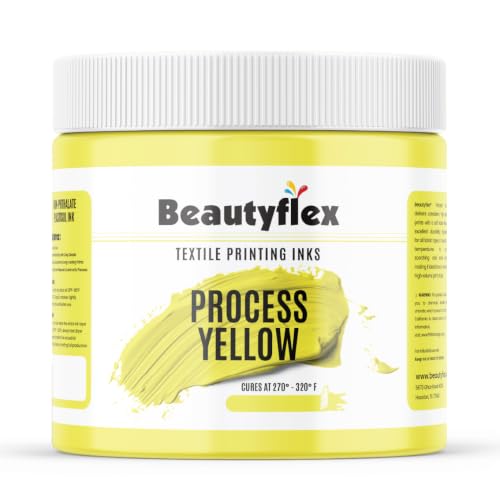 Process Yellow Screen Printing Ink 32oz Quart, Plastisol Ink - color: Process Yellow, size: 32 fl oz