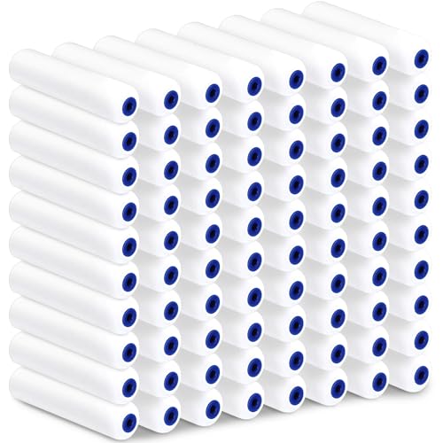 Leumoi 80 Pack Foam Paint Roller 6 Inch Small Paint Roller Covers High Density Foam Roller Sponge Rollers for Painting Doors Wall Cabinet Cupboards Ceilings Brings Smooth Finishes Flat Surfaces