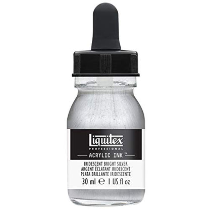 Liquitex Professional Acrylic Ink, 1-oz (30ml) Jar, Iridescent Bright Silver - color: Iridescent Bright Silver, style: 1-oz Jar