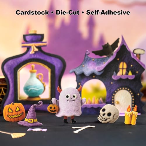 120 Pcs Mini Scene Stickers for Scrapbooking and Journaling | Coffee shop, beach, Halloween, music, books and art themes with framed scenes and mini icons on cardstock; 120 designs - color: Daily Handicraft