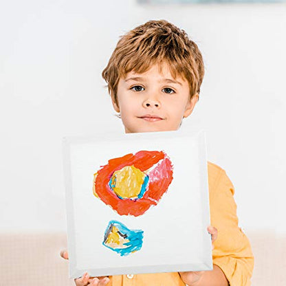 12 Pieces Assorted Size Mini Art Canvas Stretched for Craft Painting Drawing (4 Inches/ 6 Inches/ 8 Inches/ 10 Inches) - size: 4 Inches, 6 Inches, 8 Inches, 10 Inches