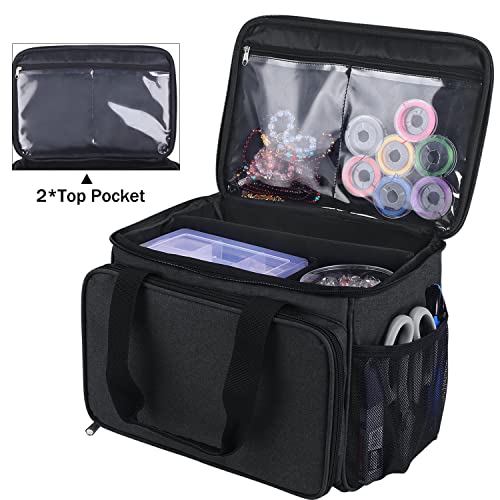 Sewing Basket Bead Organizers and Storage Adjustable Compartments Bead Bag | Diamond Painting Storage Jewelry Making Kits Organizer for Sewing Tools Diamond Art Accessories and Tools
