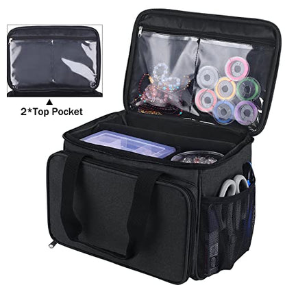 Sewing Basket Bead Organizers and Storage Adjustable Compartments Bead Bag | Diamond Painting Storage Jewelry Making Kits Organizer for Sewing Tools Diamond Art Accessories and Tools