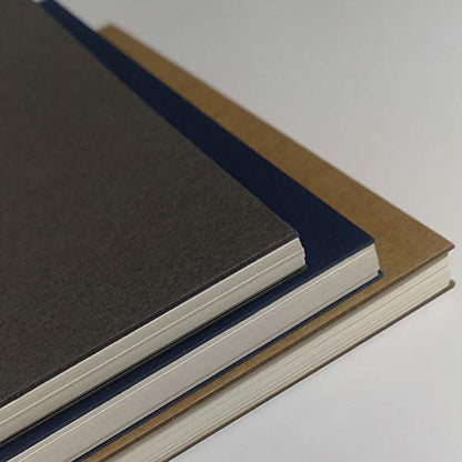 YUREE B5 Spiral Notebook/Spiral Journal Unruled, 100gsm Thick Blank Paper & Hard Kraft Cover, 65 Sheets (130 Pages), 3-Pack, 10.5" x 7.2", Brown/Blue/Gray - color: Brown/Blue/Gray