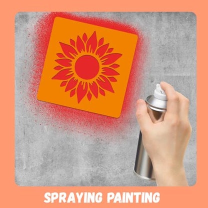 24 Pcs Stencils for Kids Spring Themed Outside Sidewalk Chalk Stencils 8" - size: Spring 8 Inch