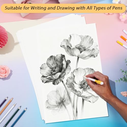 gisgfim 50 Sheets Bristol Paper Smooth 8.5×11 inches 100lb/270g Artist Paper for Adults and Students Markers Pen and Ink - size: 8.5×11