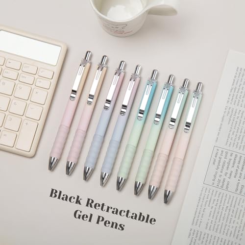 Aisibeiger Gel Pens Fine Point 0.7mm Black Ink Gel Pen Retractable Cute Pens for Smooth Writing School Office Supplies, Pack of 18 - color: 18-count