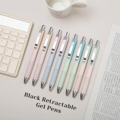 Aisibeiger Gel Pens Fine Point 0.7mm Black Ink Gel Pen Retractable Cute Pens for Smooth Writing School Office Supplies, Pack of 18 - color: 18-count