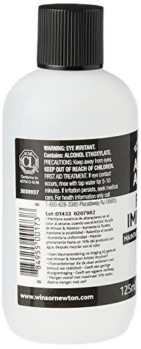 Winsor & Newton Professional Acrylic Medium, Flow Improver, 125ml | Reduces surface tension to improve paint flow, minimize brush marks, and support fine detail without thinning color. - color: Flow Improver, style: 125ml (4.2-oz)