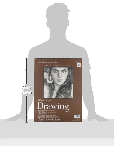 Strathmore Medium Drawing Spiral Paper Pad 11"X14"-24 Sheets -400500 - color: Cream, size: 11x14