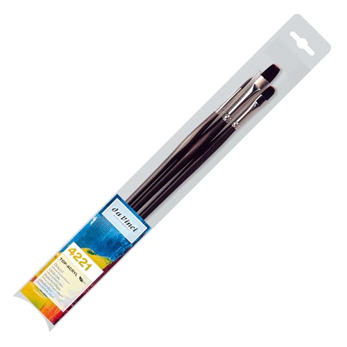 da Vinci Oil & Acrylic Series 4221 Top Acryl Long-Handled Paint Brush Set, Multiple Sizes, 3 Brushes (Series 7185, 7485, 7785) - style: Top Acryl Ergo Starter Set