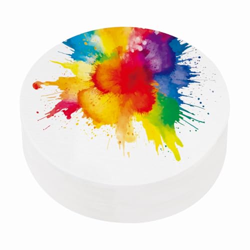 PATIKIL 50 Sheets Cotton Watercolor Paper Round 140lb/300 GSM Cold Press Water Coloring Paint Paper for Art Painting Watercolor Drawing Artist, 4 Inch - size: 4 Inch