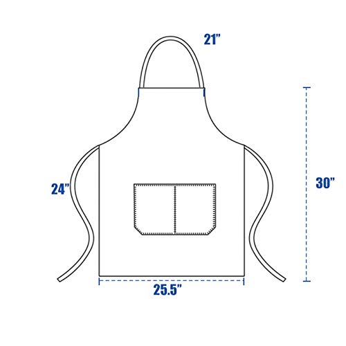 DUSKCOVE 8 PCS Plain Bib Aprons Bulk - Mixed Color Commercial Apron with 2 Pockets for Kitchen Cooking Restaurant BBQ Painting Crafting - color: 8 Colors Mixed