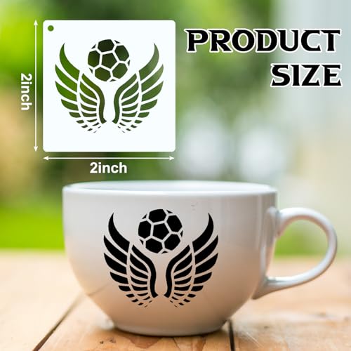 Fainne 100 Pcs 2 Inch Baseball Stencils Small Stencils for Painting | Reusable Craft Stencils, DIY Scrapbook, Wood Wall Fabric Rock Chalkboard Sign Painting, Home Art Decor Projects - style: Sport,Ball