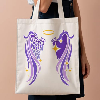Angel Wings Stencil for Painting 11.8 x 11.8 Inch Reusable Plastic Stencil for Painting on Wall Wood Furniture Fabric Canvas, DIY Craft Stencils - style: Angel Wings