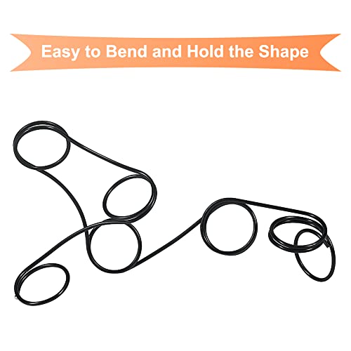 Tenn Well 164ft 15 Gauge 1.5mm Aluminum Wire Black Bendable for Jewelry - color: Black, size: 15 Gauge