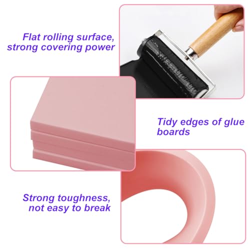 4 Pcs Rubber Carving Linoleum Blocks 4x6 Inch Rectangular Rubber Stamp Carving Blocks with Tools, Soft Stamp Carving Kit for Printmaking, Printing and Stamp Soft Rubber More Crafts - color: 4x6 Set