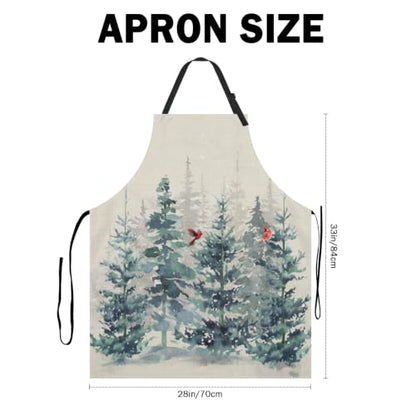 Imiss Waterproof Stain-Resistant Cooking Chef Aprons for Grill BBQ Baking 27 X 31 Inch - color: Winter Tree
