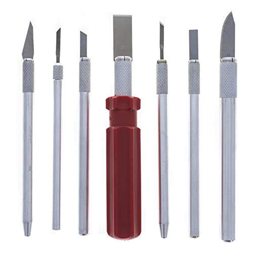 52pc Deluxe Cutting Knife Set with Molded Hard Case, Assorted Precision Utility Knife Blades and Handles Complete Set