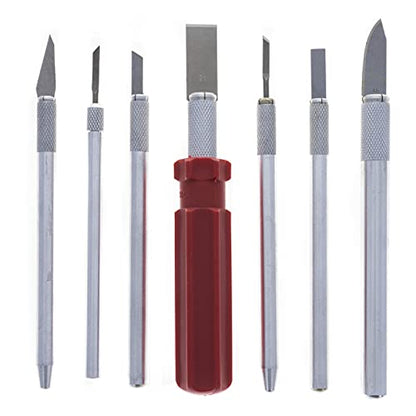 52pc Deluxe Cutting Knife Set with Molded Hard Case, Assorted Precision Utility Knife Blades and Handles Complete Set