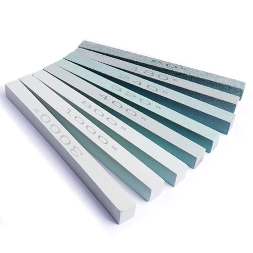 Sharpening Stone Sticks,8pcs Square Green Carbon Oilstone Sanding Bar for sharpening cutting tools, Honing Steel Tool (5.9 * 0.47 * 0.47Inch) - size: 5.9*0.47*0.47Inch