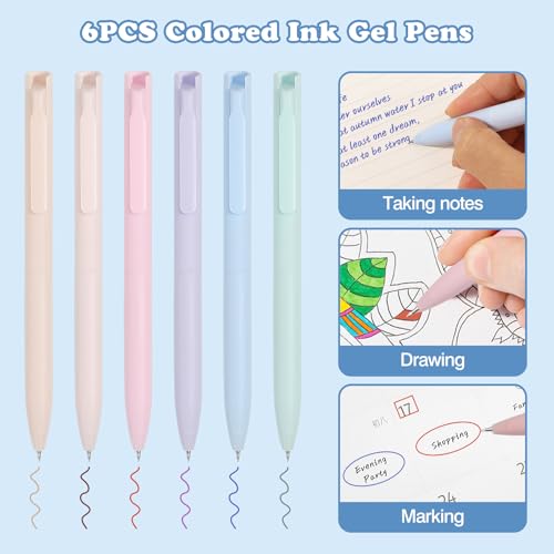 MoKo Pencil Case with Supplies, 56Pcs Aesthetic School Set, Pink | Includes 12 gel pens, 12 highlighters, 6 mechanical pencils, refills, sticky notes, index tabs, rulers and correction tapes. - color: Pink-56P
